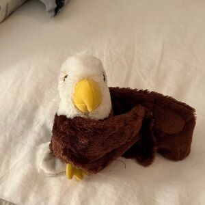 Brown and White Stuffed Eagle Toy
